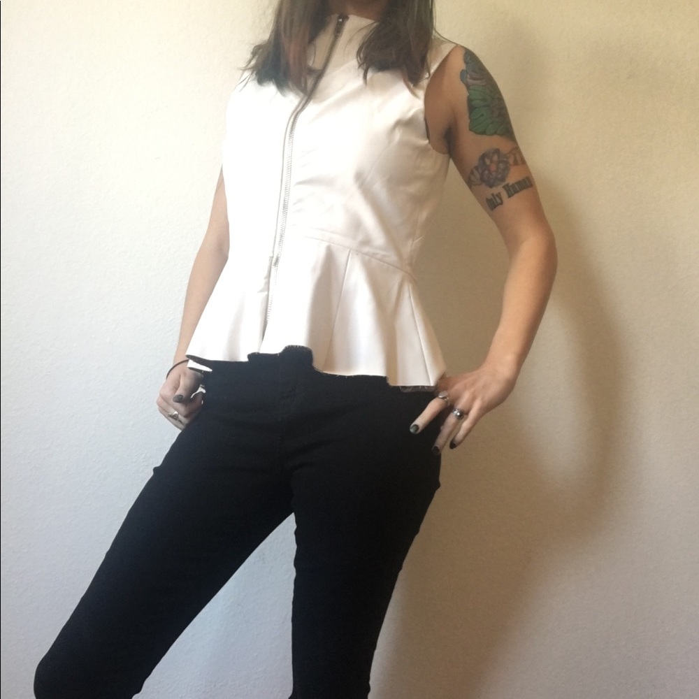 Walter baker faux leather top